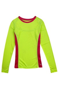 Made-to-order fluorescent yellow long-sleeved sweatshirts Order contrasting side absorbing sweatshirts Sweatshirt specialty store WTV182